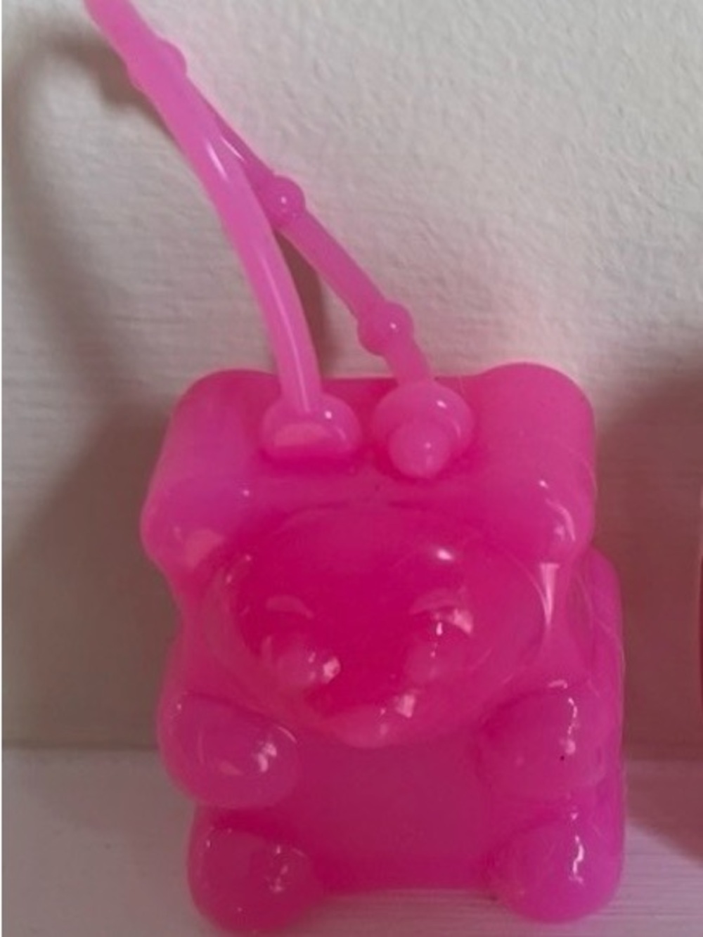 Hot Pink Gummy Bear PocketBac Sanitizer Holder Bath Body Works NWT